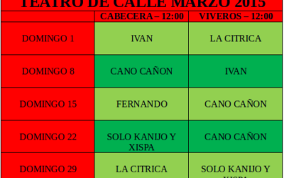 PROGRAMACIÓN TEATRO DE CALLE MARZO 2015