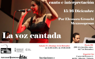 INTENSIVO CANTO E INTERPRETACIÓN – Eleonora Gronchi – 15 y 16 diciembre