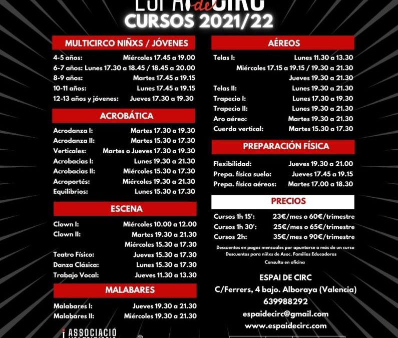 ABRIMOS PRE-INSCRIPCIONES CURSO 2021/22