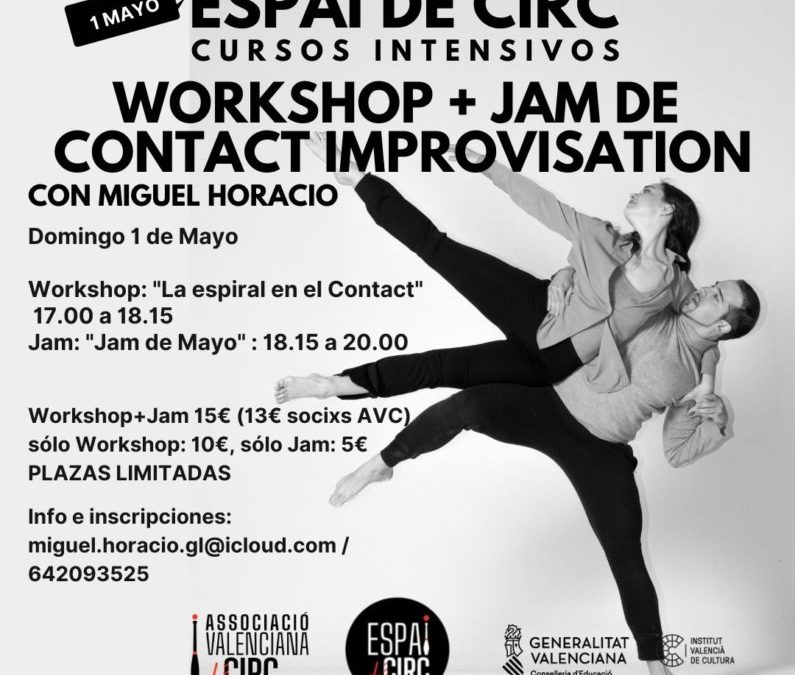 INTENSIVO: WORKSHOP+JAM DE MAYO DE CONTACT IMPROVISATION CON MIGUEL HORACIO 01/05/22